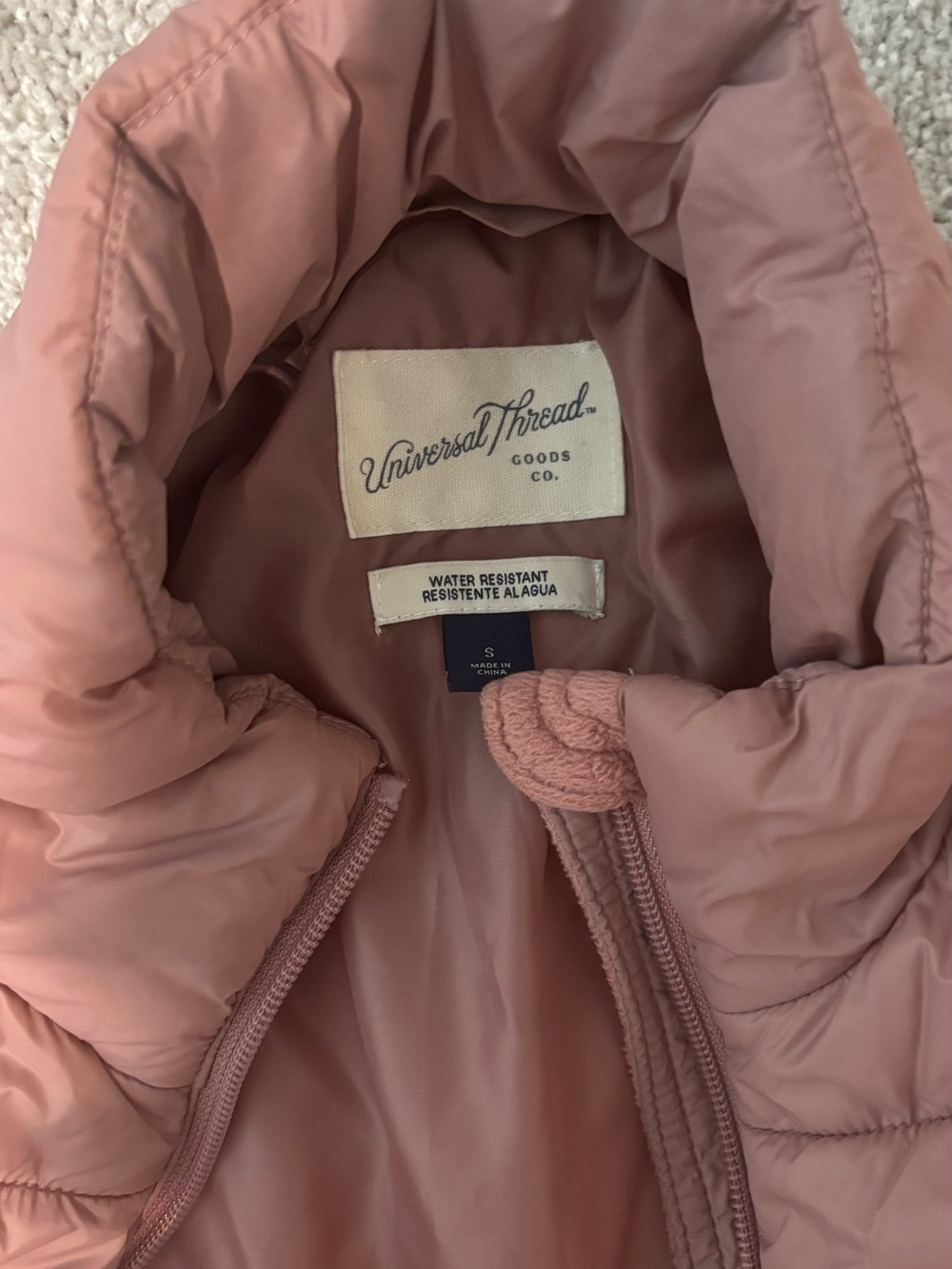 Universal Thread Dusty Rose Puffer Jacket - Picture 2 of 2